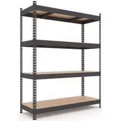 cumpără Raft de depozitare Nex Home Raft metalic Titan 1800x1200x400 mm, 4 nivele PAL, antracit în Chișinău 