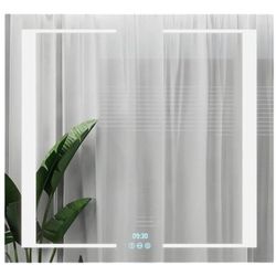 cumpără Oglindă baie Bayro Sirius 900x800 LED 3C touch c подогревом, часами и термометром în Chișinău 