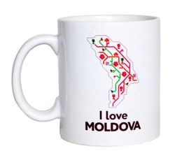 Кружка белая – I love Moldova