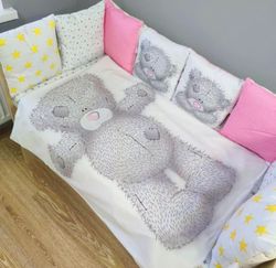 Комплект постельного белья в кроватку Pampy Teddy Pink