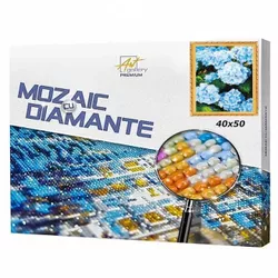cumpără Tablou pe numere Art Gallery GA86116 Mozaic cu diamante 40x50cm Hortensie albastra în Chișinău 