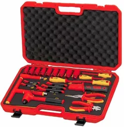 cumpără Set de unelte de mână JTC JTC-I018 Набор инструмента и головок торцевых изолированных до 1000V 1/2", 24 предмета în Chișinău 