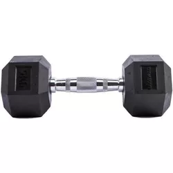 купить Гантель LivePro 49879 Gantera Hex Rubber Dumbbell 2x12.5kg, LP8005/12.5/Bk в Кишинёве 