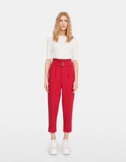 Брюки Stradivarius Красный 1124/642/101