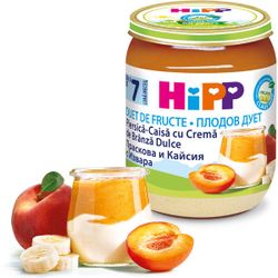 Пюре Hipp персик, абрикос с творожком (7+ мес.), 160 г