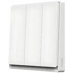 cumpără Întrerupător electric Aqara E1 - Întrerupător cu 3 butoane (cu neutru) cutie de perete pătrată, albă (ZNQGKG31LM) în Chișinău 