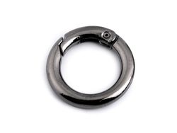 Inel carabină, Ø16 mm / nichel negru