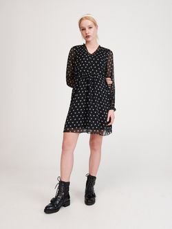 Платье RESERVED Черный с принтом yi135-99x