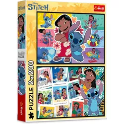 cumpără Puzzle Trefl 13334 Puzzles 2x200 The happy life of Stitch Disney Lilo&Stitch în Chișinău 
