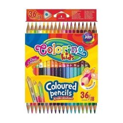 Двусторонние цветные карандаши, 18 шт. / 36 цветов COLORINO KIDS
