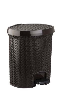 CK-013 20l cafeniu intunecat cos de gunoi knit design cu pedala