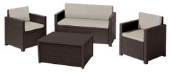 купить Набор садовой мебели Keter Monaco Set with Storage Table Brown/Oat (258825) в Кишинёве 