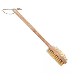 купить Аксессуар для ванной Банные Штучки 47782 Perie masaj naturala pe 2 fete Anticelulita 45cm, maner din lemn в Кишинёве 