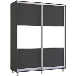 cumpără Dulap Mobildor-Lux Aron cu uși glisante orizontal (160x60x230H cm) Anthracite în Chișinău 