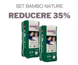 1 Set 2 pachete Scutece-chiloțel pentru băiețel Bambo Dreamy Night  8-15 ani, 35-50 kg, 10 buc