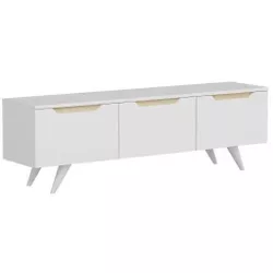 купить Тумба напольная для TV Trendy Prag Alb (GTR000202) в Кишинёве 