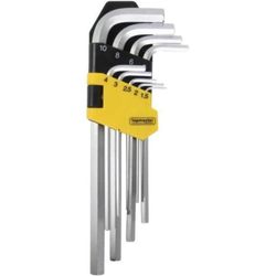 купить Набор ручных инструментов Topmaster TM-390117 9 шестигранных ключей среднего размера 1.5-10мм в Кишинёве 