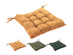 Подушка для стула/табурета H&S 40X40X6cm "Листья" стеганная