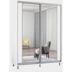cumpără Dulap Mobildor-Lux Aron-P uși glisante din PAL cu oglindă vertical (170x60x230H cm) Alb Brilliant în Chișinău 