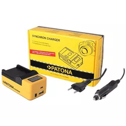 купить Зарядное устройство для фото-видео Patona Synchron USB Sony NP-FM50 NP-F550 NP-F750 NP-F970 LCD в Кишинёве 