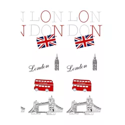 купить Занавеска для ванной Bisk 06870 TXT LONDON 180x200 в Кишинёве 