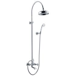 CUTHNA stribro система душевая (двухвентильный смеситель для ванны, верхний и ручной душ), хром