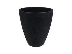 Вазон для цветов пластик "Конус" D39cm, H42cm, черный