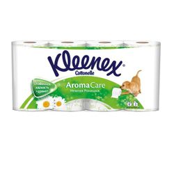 Туалетная бумага Kleenex Camomile, 8 рулонов, трехслойная