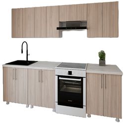 cumpără Mobilă pentru bucatarie Smartex (30024) K1 240cm Stejar Deschis în Chișinău 