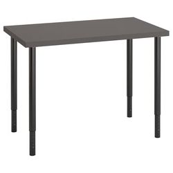 купить Офисный стол Ikea Linnmon/Olov 100x60 Black/Brown/Black в Кишинёве 