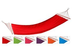 Hamac textil 200X80cm, cu suporturi din lemn, multicolor