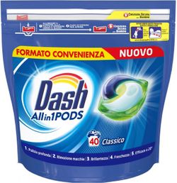 Капсулы для стирки Dash 3в1 Classico 40капсул