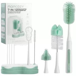 купить Посуда для кормления Momcozy LS003-GW00BA-A Set pentru curatarea biberoanelor 7in1 cu perie electrica Green в Кишинёве 