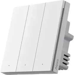 купить Выключатель электрический Aqara H1 PRO - 3 клавиши (c нулём) квадратный подрозетник, белый (QBKG32LM) в Кишинёве 