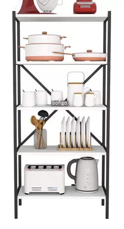 купить Этажерка Bofigo Кухня, 5 уровней, 66x35x128 см, Антрацит (13-05-01) в Кишинёве 