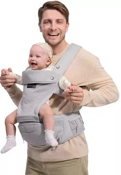 купить Кенгуру Momcozy HC014-GR00NB-B Marsupiu cu sezut pe sold Air Mesh-Grey в Кишинёве 