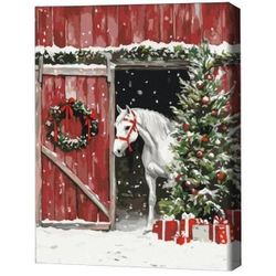 купить Картина по номерам BrushMe BS54526FC 40x50сm (fără cutie) Sunetul copitelor в Кишинёве 