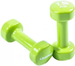 cumpără Ganteră LiveUp 41403 Colored Studio Dumbbell 1.5kg, LP8076/1.5/GN în Chișinău 