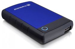 4.0TB (USB3.1) 2.5" Transcend "StoreJet 25H3B", Navy Blue, Rubber Anti-Shock, One Touch Backup