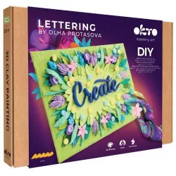 купить Набор для творчества Okto 10051 Tablou 3D cu plastilină aerată Air Clay 30x40сm: CREATE в Кишинёве 