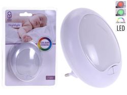 Ночник 7LED "НЛО" мини, D9cm, 3 режима, 220W, разноцветный