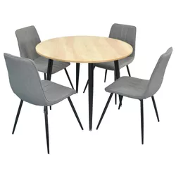 купить Комплект стол и стулья Evelin di Costacurta стол DT-402-2B + 4 стула XR-154B Grey5 (rogojca) в Кишинёве 