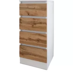 купить Комод Smartex (16002) Т1 40cm Alb+Stejar inchis в Кишинёве 