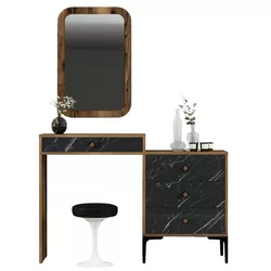 купить Туалетный столик Trendy Lizbon 548-Nuc, Negru 124x84x40cm в Кишинёве 