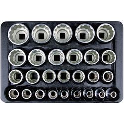 cumpără Set de tubulare, bite, duze King Tony 9-4057MR Set de chei tubulare cu 12 puncte de 1/2", 8-36 mm, 27 buc. în Chișinău 