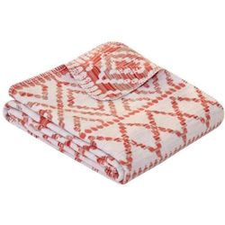 купить Домашний текстиль Ibena 1800/200 Jacquard Baumwolldecke Kailua mith GOTS Zertifikat Redorange/ivory в Кишинёве 