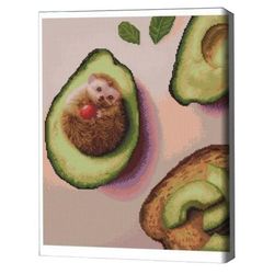 cumpără Tablou pe numere BrushMe DBS1214FC Mozaic cu diamante 40x50сm (fără cutie) Toast cu avocado, Lucia Heffernan în Chișinău 
