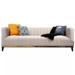 cumpără Canapea Trendy Bellino Bej, 89x75x222cm (3 locuri) în Chișinău 