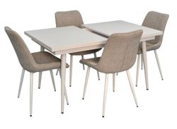 cumpără Set masă și scaune Evelin di Costacurta стол DT-433-3Wh + 4 стула YTC-055Wh Light grey în Chișinău 