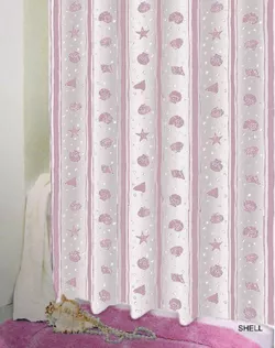 купить Занавеска для ванной Bisk 03808 PEVA SEA SHELL roze 180x200 в Кишинёве 